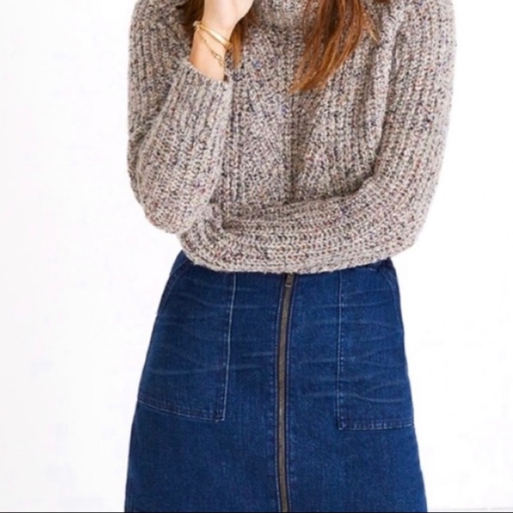 Madewell Zip-Up Denim Skirt